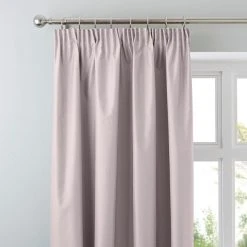 Dunelm Nova Blush Blackout Pencil Pleat Curtains