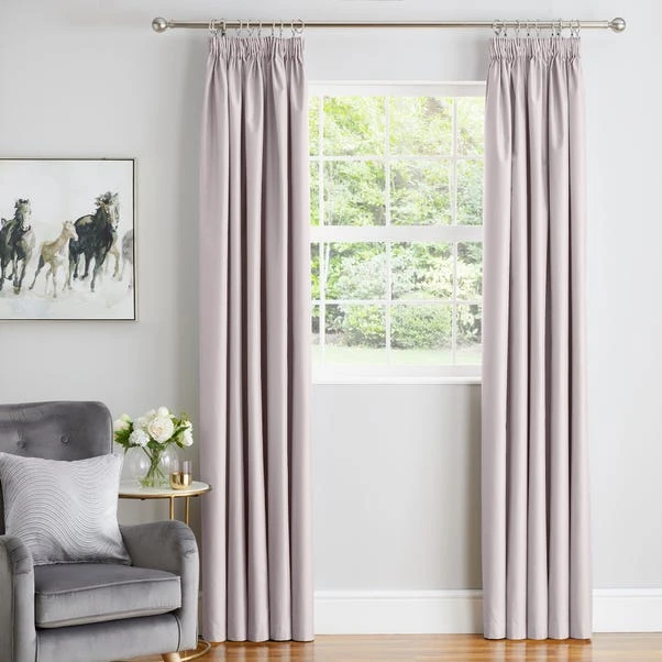 Dunelm Nova Blush Blackout Pencil Pleat Curtains 4 Dunelm Nova Blush Blackout Pencil Pleat Curtains - Image 2