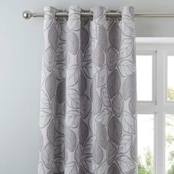 Dunelm Sherwood Silver Eyelet Curtains