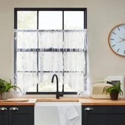 Dunelm Secret Garden Slot Top Jardiniere Net Curtain