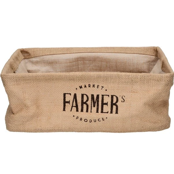 Dunelm Country Fayre Hessian Large Basket 3 Dunelm Country Fayre Hessian Large Basket