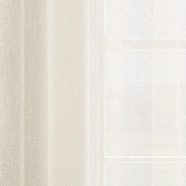 Dunelm Boucle Cream Slot Top Voile Panel 5 Dunelm Boucle Cream Slot Top Voile Panel - Image 3