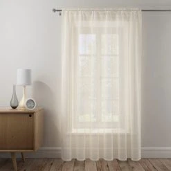 Dunelm Boucle Cream Slot Top Voile Panel 10 Dunelm Boucle Cream Slot Top Voile Panel -Dunelm Sales Store 30629969 alt04