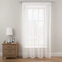 Dunelm Sheer Elegance White Tape Top Single Voile Panel 10 Dunelm Sheer Elegance White Tape Top Single Voile Panel -Dunelm Sales Store 30629974 alt04