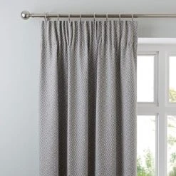Dunelm Oslo Grey Pencil Pleat Curtains