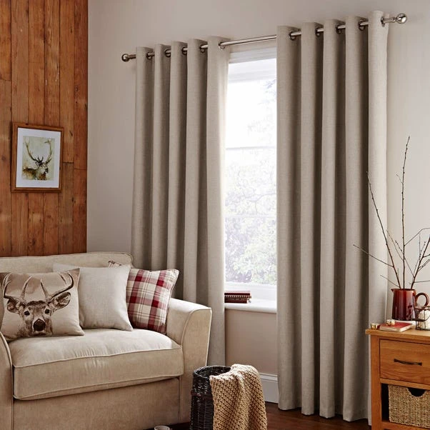 Dunelm Jennings Natural Thermal Eyelet Curtains 4 Dunelm Jennings Natural Thermal Eyelet Curtains - Image 2