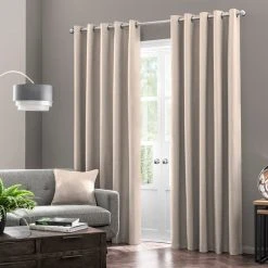 Dunelm Luna Brushed Taupe Blackout Eyelet Curtains 8 Dunelm Luna Brushed Taupe Blackout Eyelet Curtains -Dunelm Sales Store 30633195 alt01