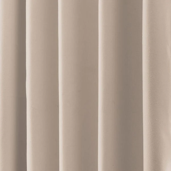 Dunelm Luna Brushed Taupe Blackout Eyelet Curtains 5 Dunelm Luna Brushed Taupe Blackout Eyelet Curtains - Image 3