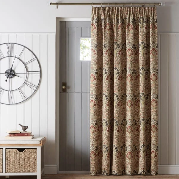 Dunelm Lucetta Jewel Pencil Pleat Door Curtain 3 Dunelm Lucetta Jewel Pencil Pleat Door Curtain