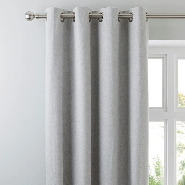 Dunelm Luna Brushed Dove Grey Blackout Eyelet Curtains 3 Dunelm Luna Brushed Dove Grey Blackout Eyelet Curtains