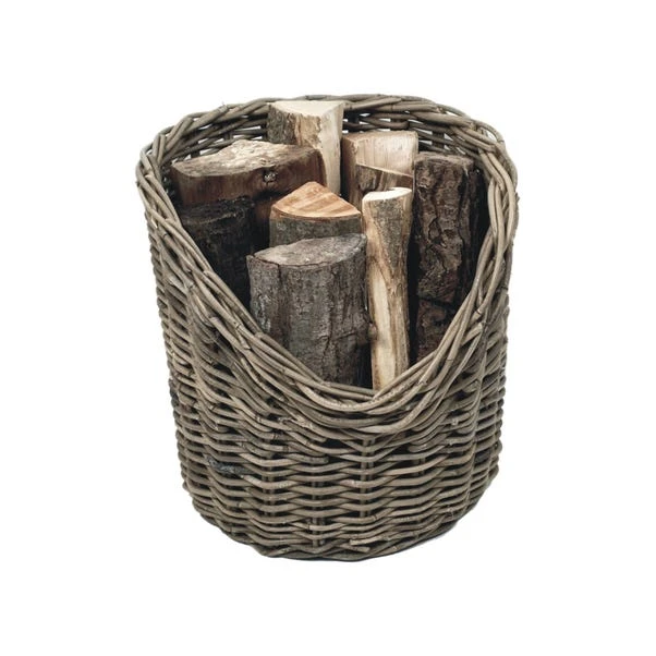 Ivyline 40cm Round Wicker Log Basket 3 Ivyline 40cm Round Wicker Log Basket