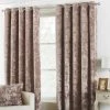 Verona Oyster Velvet Eyelet Curtain