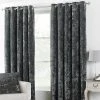 Verona Pewter Velvet Eyelet Curtain 1 Verona Pewter Velvet Eyelet Curtain -Dunelm Sales Store 30638923