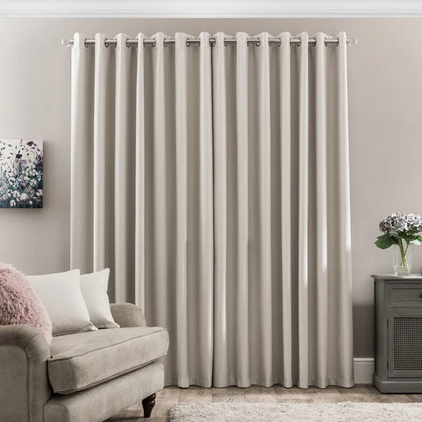 Dunelm Solar Ivory Blackout Eyelet Curtains 7 Dunelm Solar Ivory Blackout Eyelet Curtains - Image 5