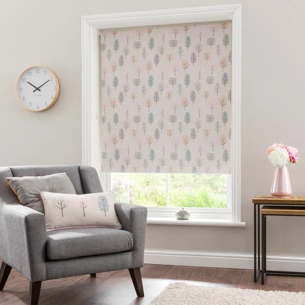 Dunelm Sweet Trees Pink Blackout Roller Blind 3 Dunelm Sweet Trees Pink Blackout Roller Blind