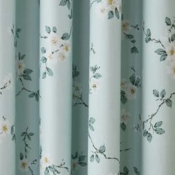 Dunelm Edith Duck Egg Floral Blackout Eyelet Curtains 10 Dunelm Edith Duck Egg Floral Blackout Eyelet Curtains -Dunelm Sales Store 30646313 alt02