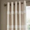 Dunelm Bardot Cream Blackout Eyelet Curtains