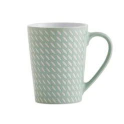 Dunelm Set Of 4 Mint Green Dash Mugs
