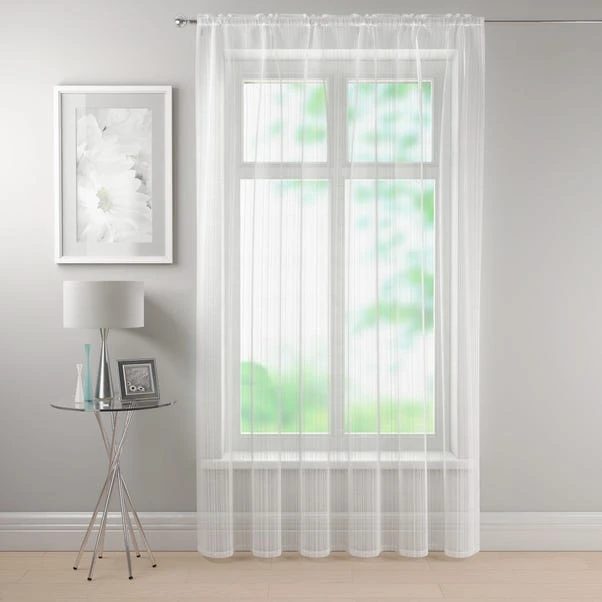Dunelm Camden White Slot Top Single Voile Panel 6 Dunelm Camden White Slot Top Single Voile Panel - Image 4