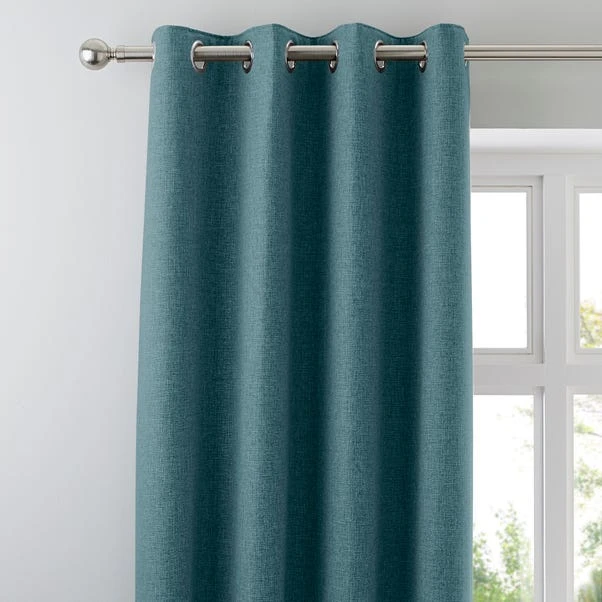 Dunelm Jennings Peacock Thermal Eyelet Curtains 3 Dunelm Jennings Peacock Thermal Eyelet Curtains