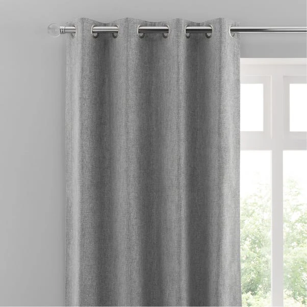 Luxury Collection Oxford Dove Grey Chenille Eyelet Curtains 3 Luxury Collection Oxford Dove Grey Chenille Eyelet Curtains