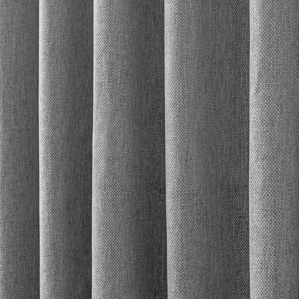 Luxury Collection Oxford Dove Grey Chenille Eyelet Curtains 5 Luxury Collection Oxford Dove Grey Chenille Eyelet Curtains - Image 3