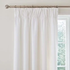 Dunelm Vermont White Pencil Pleat Curtains