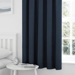 Dunelm Tyla Navy Blackout Pencil Pleat Curtains 7 Dunelm Tyla Navy Blackout Pencil Pleat Curtains -Dunelm Sales Store 30650757 alt03
