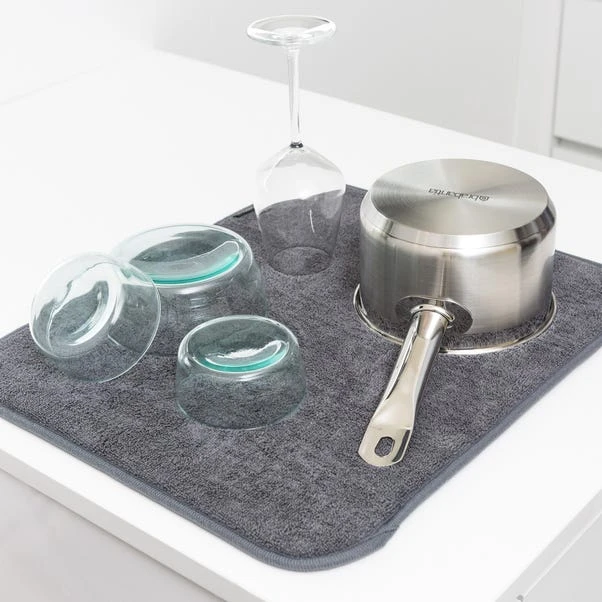 Brabantia Sinkside Dark Grey Microfibre Dish Drying Mat 3 Brabantia Sinkside Dark Grey Microfibre Dish Drying Mat