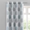 Luxury Collection Jacquard Trees Teal Eyelet Curtains -Dunelm Sales Store 30655690