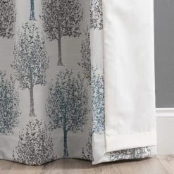 Luxury Collection Jacquard Trees Teal Eyelet Curtains 13 Luxury Collection Jacquard Trees Teal Eyelet Curtains -Dunelm Sales Store 30655690 alt06