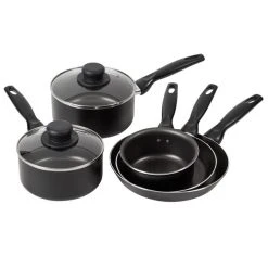 Dunelm Essentials Aluminium 5 Piece Pan Set