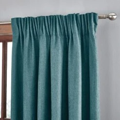 Dunelm Jennings Peacock Thermal Pencil Pleat Curtains