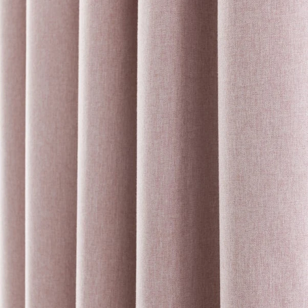Dunelm Luna Brushed Blush Blackout Pencil Pleat Curtains 5 Dunelm Luna Brushed Blush Blackout Pencil Pleat Curtains - Image 3