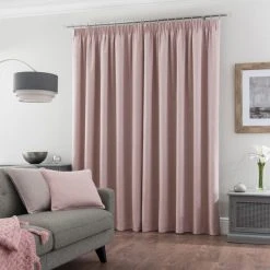 Dunelm Luna Brushed Blush Blackout Pencil Pleat Curtains 11 Dunelm Luna Brushed Blush Blackout Pencil Pleat Curtains -Dunelm Sales Store 30660036 alt04