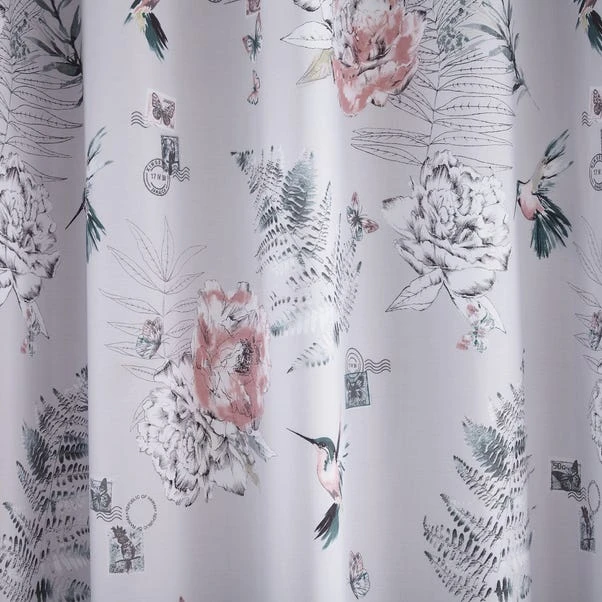 Dunelm Heavenly Hummingbird Grey Blackout Eyelet Curtains 5 Dunelm Heavenly Hummingbird Grey Blackout Eyelet Curtains - Image 3