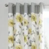 Fusion Adriana Ochre Floral Eyelet Curtains 2 Fusion Adriana Ochre Floral Eyelet Curtains -Dunelm Sales Store 30661230
