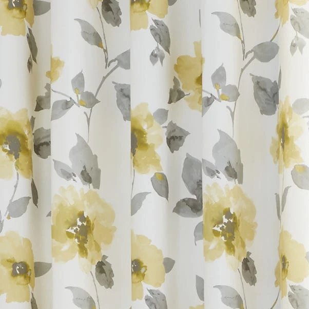 Fusion Adriana Ochre Floral Eyelet Curtains 5 Fusion Adriana Ochre Floral Eyelet Curtains - Image 3