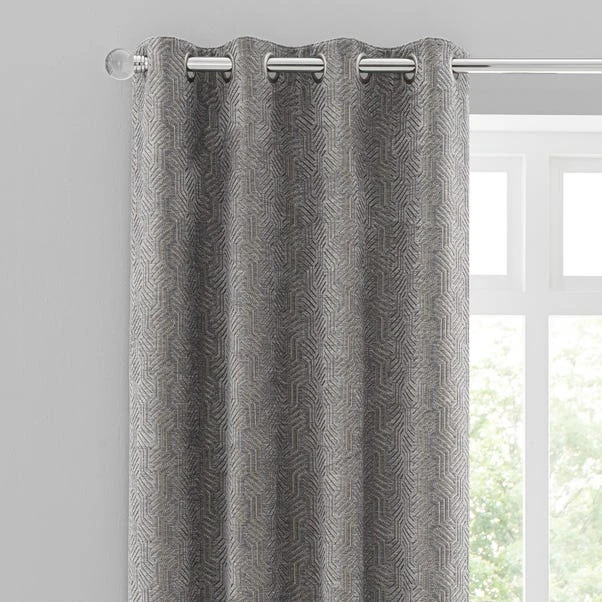 Luxury Collection Abstract Chenille Dove Grey Eyelet Curtains 3 Luxury Collection Abstract Chenille Dove Grey Eyelet Curtains