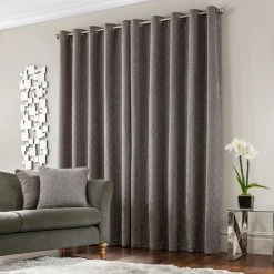 Luxury Collection Abstract Chenille Dove Grey Eyelet Curtains 11 Luxury Collection Abstract Chenille Dove Grey Eyelet Curtains -Dunelm Sales Store 30668137 alt04