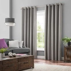 Dunelm Neptune Textured Grey Blackout Eyelet Curtains 9 Dunelm Neptune Textured Grey Blackout Eyelet Curtains -Dunelm Sales Store 30668975 alt01