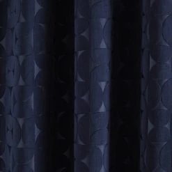 Elements Sten Geometric Velour Navy Eyelet Curtains 10 Elements Sten Geometric Velour Navy Eyelet Curtains -Dunelm Sales Store 30669085 alt02