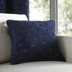 Elements Sten Geometric Velour Navy Eyelet Curtains 12 Elements Sten Geometric Velour Navy Eyelet Curtains -Dunelm Sales Store 30669085 alt07