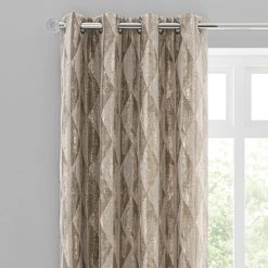 Dunelm Sales Store 42 Luxury Collection Luxor Metallic Champagne Eyelet Curtains