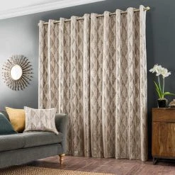 Luxury Collection Luxor Metallic Champagne Eyelet Curtains 11 Luxury Collection Luxor Metallic Champagne Eyelet Curtains -Dunelm Sales Store 30670299 alt04