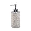 Dunelm Geo Tile Grey Ceramic Lotion Dispenser