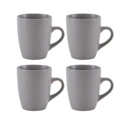 Dunelm Set Of 4 Grey Stoneware Mugs