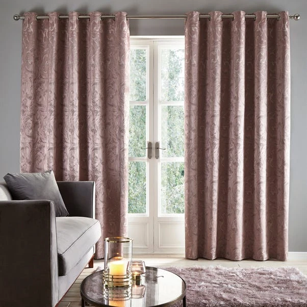 Luxury Collection Diablo Marble Woven Eyelet Curtains 4 Luxury Collection Diablo Marble Woven Eyelet Curtains - Image 2