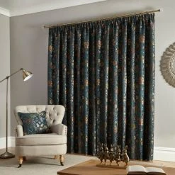 Dunelm Betsy Chenille Jacquard Lagoon Pencil Pleat Curtains -Dunelm Sales Store 30671953 alt04