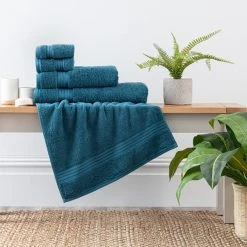 Dunelm Egyptian Cotton Peacock Towel